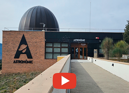 Entrada a las instalaciones del Observatorio astronómico del Montsec, Lleida