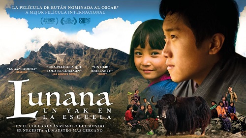 Imatge del pòster de la pel·lícula, Lunana, nominada als premis del cinema, Óscar, com a millor pel·lícula estrangera.