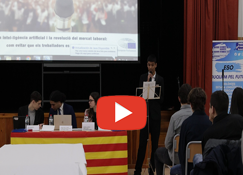 Accés al reportatge de la jornada EPD, Eurodiputats per un Dia, al institut Pompeu Fabra de Badalona.