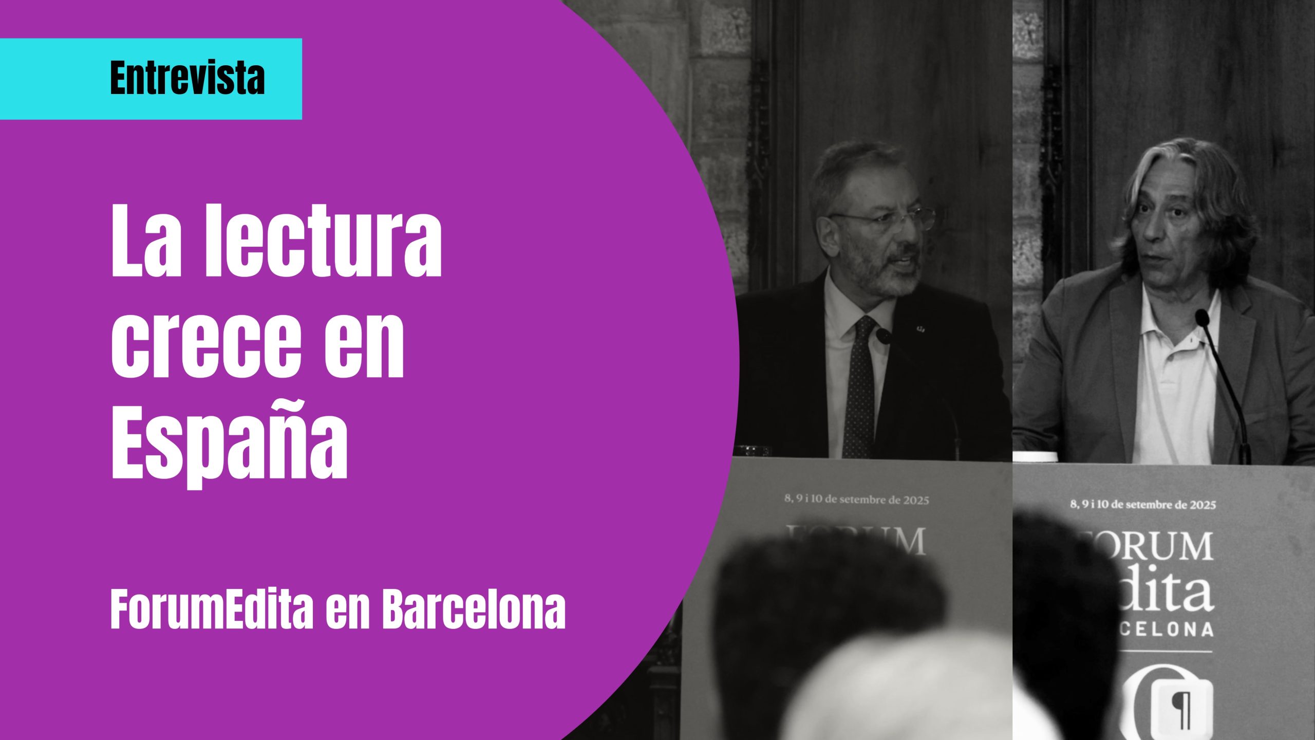 Entrevistas en el acto inaugural del ForumEdita en Barcelona: Xavier Marcé, regidor de Cultura e Industrias Creativas y Nuno Crato, matemático exministro de Educación en Portugal