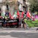 Los docentes se manifiestan en el primer día de clase